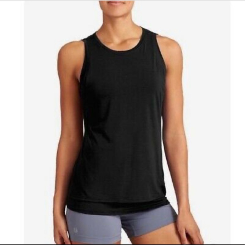 Athleta Solid Black Essence Double Layer Tank - image 1